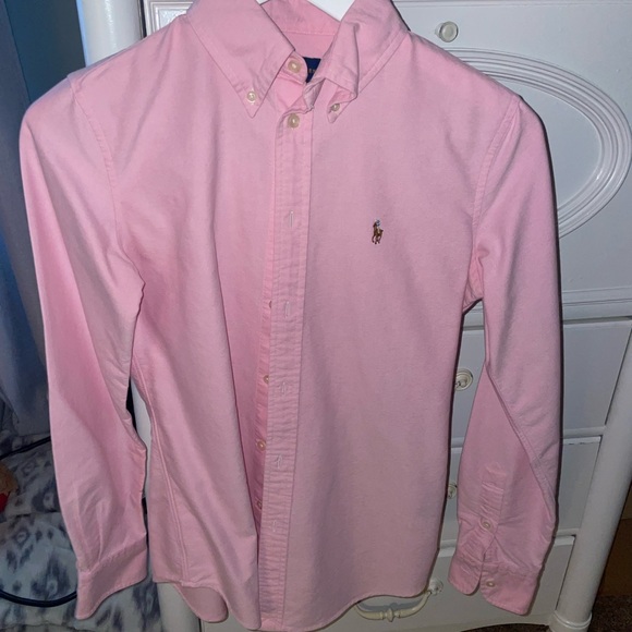 pink ralph lauren button down - Picture 1 of 3